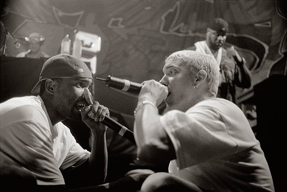 Proof y Eminem en 1999, en el Juice Jam de Múnich (Alemania). Fuente: Wiki commons. 