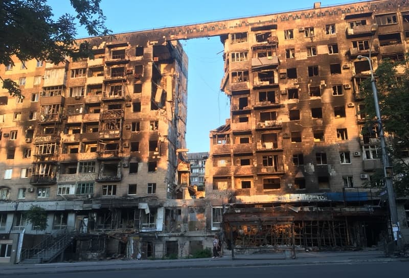 Destrucción en la ciudad de Mariúpol. Autor: Ingvar Aurum