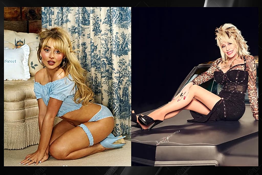 Dolly Parton y Sabrina Carpenter son dos artistas glamorosas que destacan por su estilo. Fuente: Redes sociales artistas.